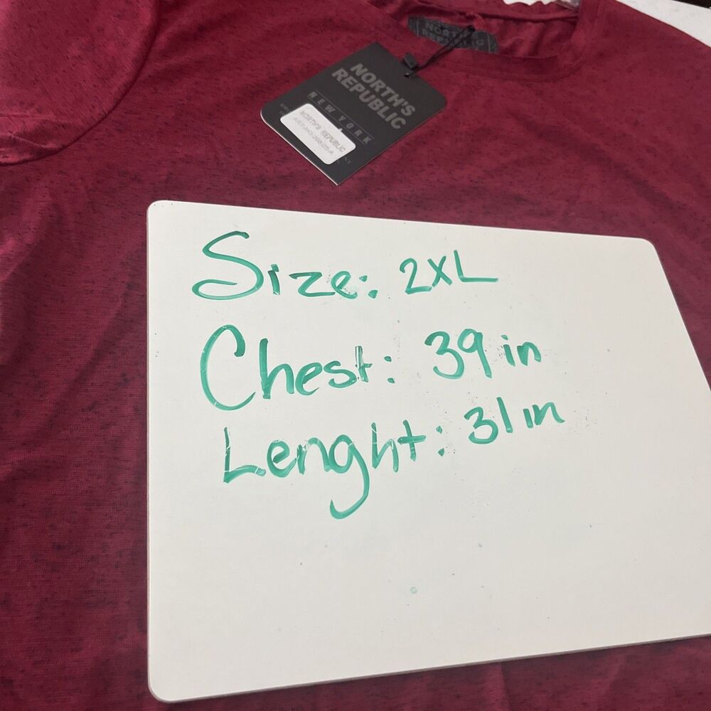 2XL North Republic New York Red Woman Top Crew Neck Short Sleeve 100% Cotton - Picture 7 of 7